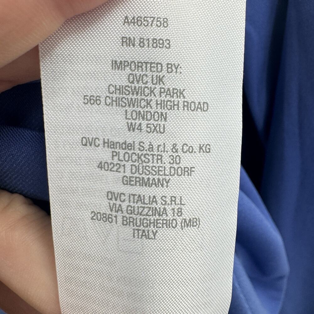 Susan Graver Artisan Liquid Knit Beaded Top Sz L Periwinkle Blue Relaxed Boho - Picture 9 of 13